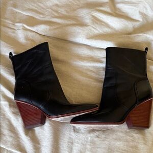 Veronica Beard Black Heeled Boots